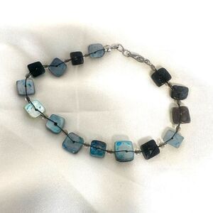 Blue beaded bracelet